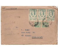 1947 ENVELOPE CIRCULADO, REGISTRADO EM 24/03/1947, DO RIO DE JANEIRO PARA SALVADOR-BAHIA ,PEQUENO CORTE NA PARTE SUPERIOR CANTO DIREITO.7508